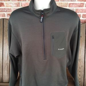 Simms Canada Dark Green Half Zip Pullover Size XXL